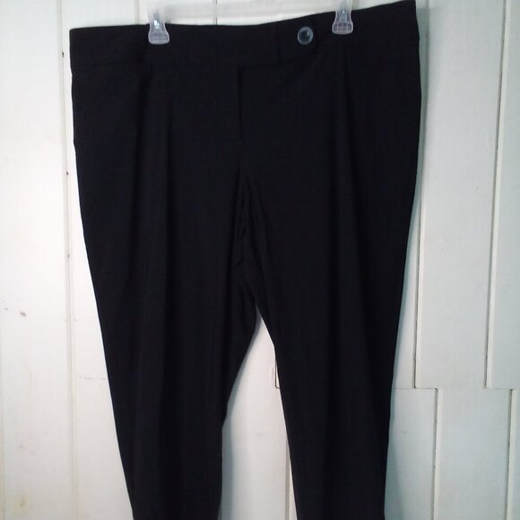 Jaclyn Smith Pants Women 24W Straight Casual Black - Picture 1 of 16